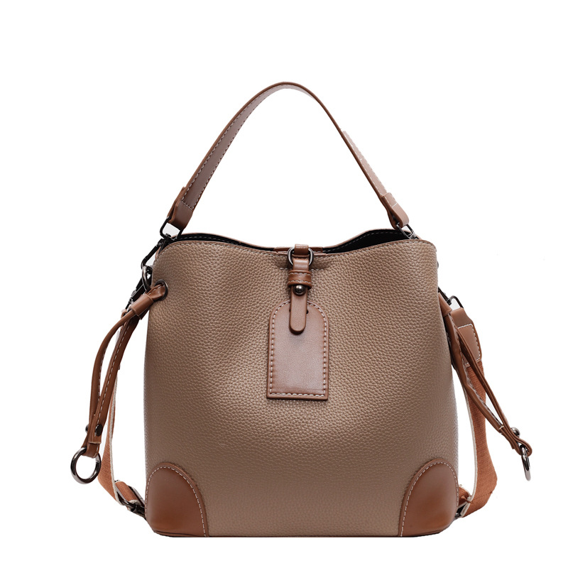 Bolso de nicho retro, bolso de moda, bolso de balde, mujer 2025, nuevo estilo de estilo extranjero, bolso de hombro, bolso de mochila coreano