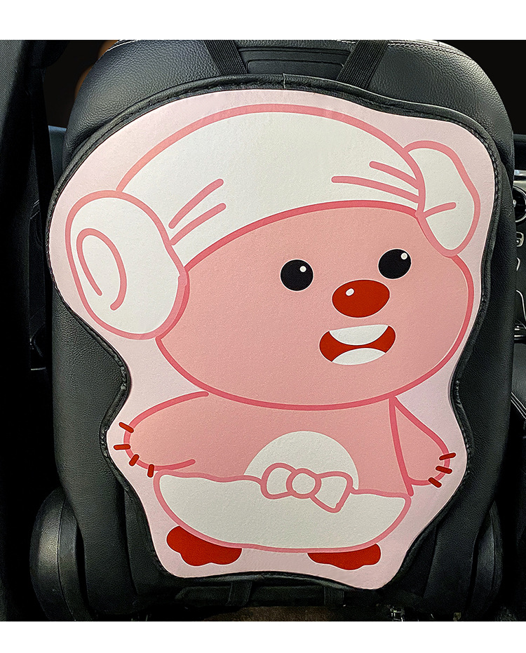 Short pink kitty chair back anti-kick pad children's rear seat protection pad anti-dirty protection pad for car rear wear protection