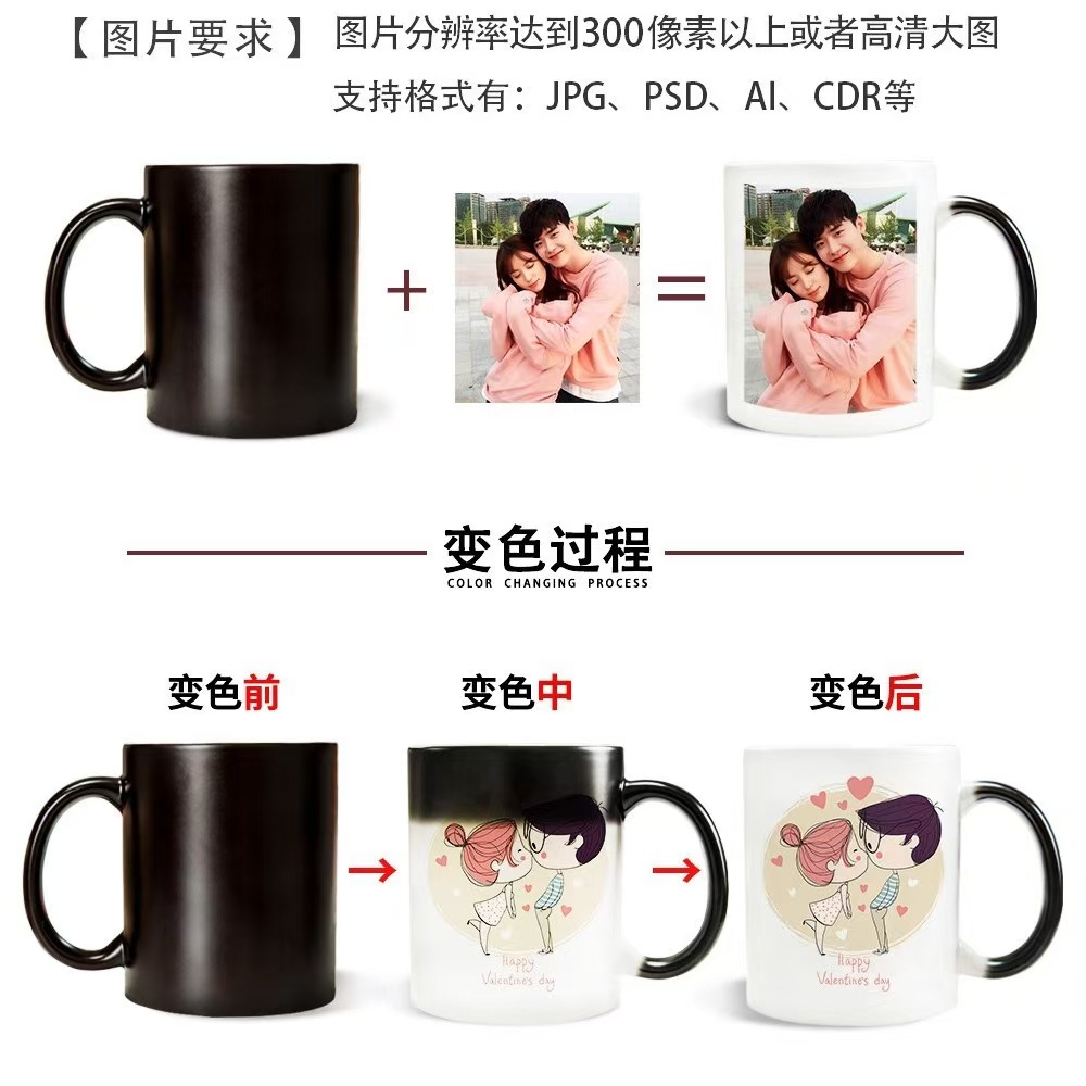 Venta directa de fábrica, tazas de cerámica con revestimiento creativo, tazas para agua, impresión por transferencia de calor con LOGO, regalos publicitarios, personalización al por mayor