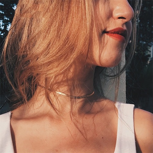 eManco clavicle chain women's high-end titanium steel snake bone chain non-fading necklace wholesale 5mm neck chain simple niche