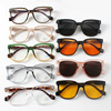 Square fashionable sunglasses, glasses, Korean style, internet celebrity