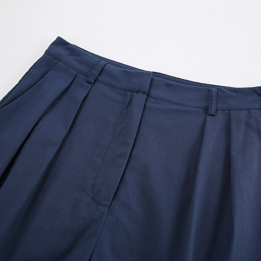 Women's Clothing Spring and summer new cotton and linen breathable V neck sleeveless vest vest suit 2024 fashion new two piece suit for women_voghion.com