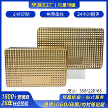长方形铁盒食品级曲奇饼干方形6粒8粒装金色密封保鲜马口铁盒礼盒