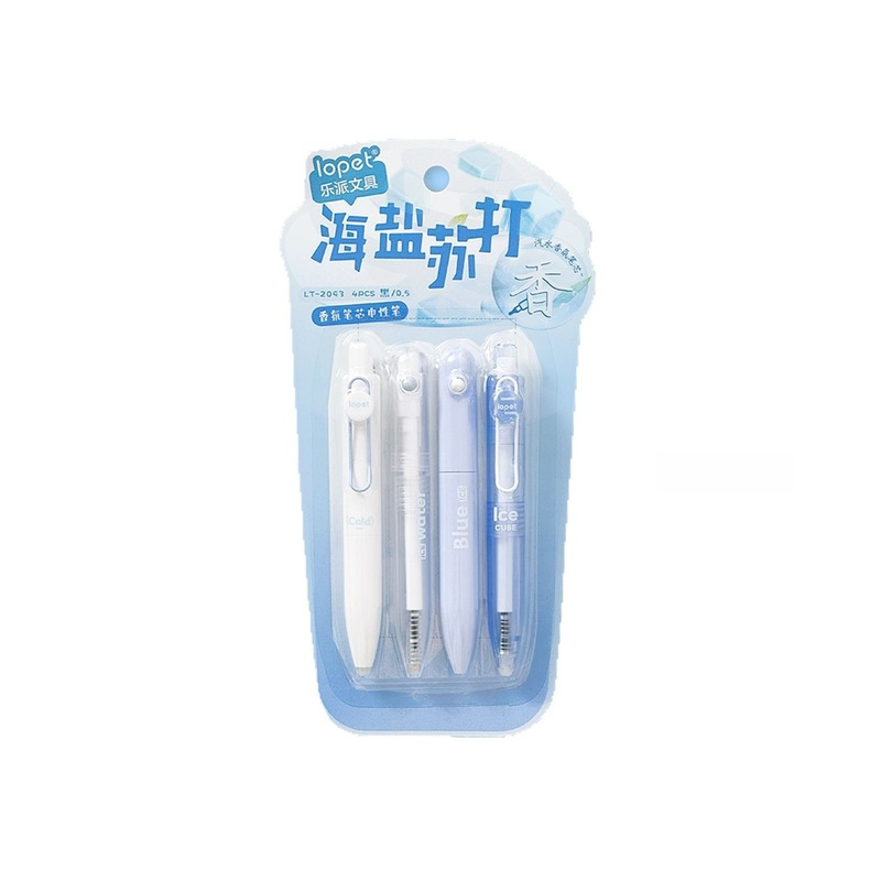 Lepai 夏爽やかなドリンクシリーズ プレスアウトコア 回転アウトコア フレグランスゲルペン 0.5mm 文具セット|undefined