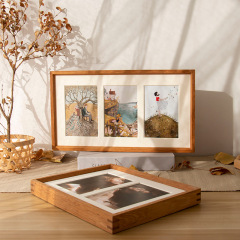 Wooden picture frame triple frame combination photo stand creative photo frame wedding children photo album photo stand photo frame display stand