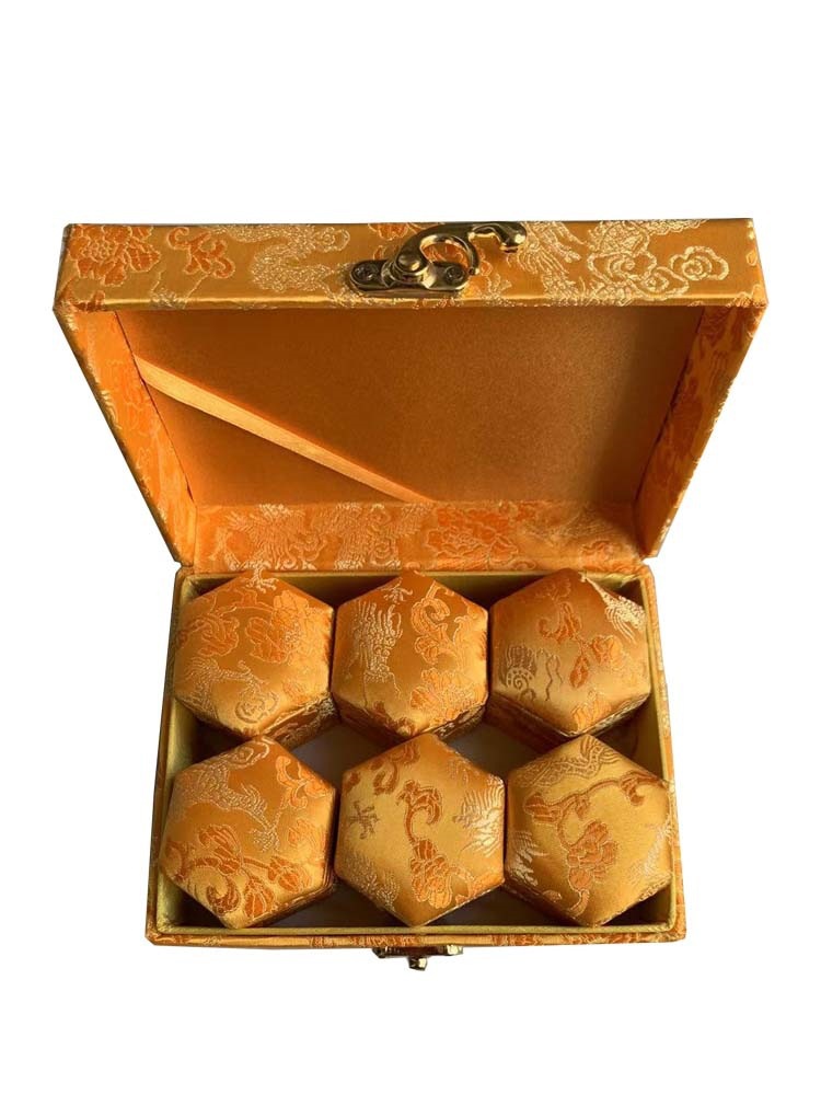 安宫牛黄子包分装礼品七彩锦缎大蜜水礼品盒收纳空盒