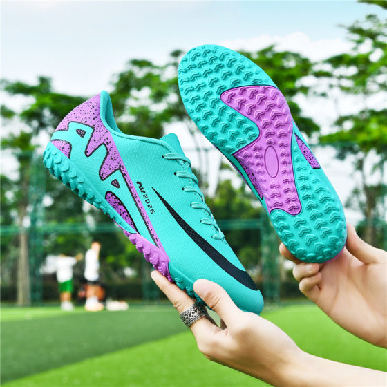 Cross-border 33-46 yards football sole help men's and women's TF broken nail FG spike student competition artificial spike training shoes