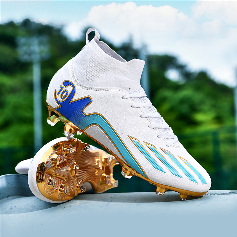 Men's High-top Artificial Turf Football Wholesale, Children's Gold-plated Long-studded Competition Training_vogvips.com