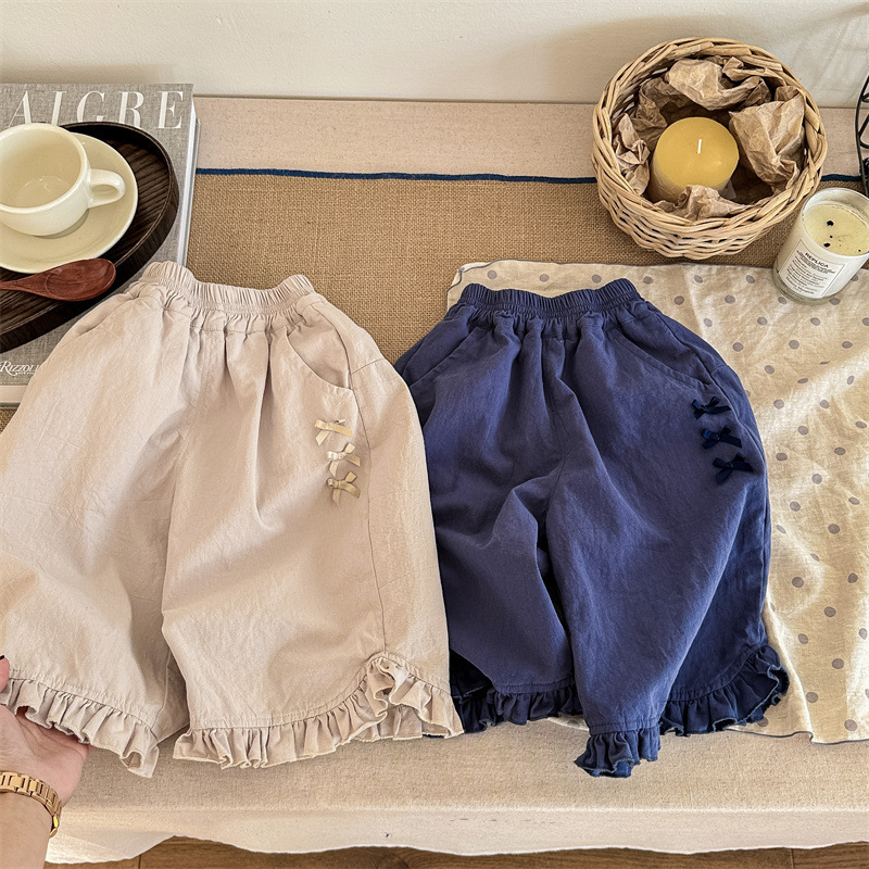 Summer trousers girl's with bow