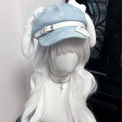 秋冬款 Inn原创灰色小狗耳朵帽亚文化贝雷帽可爱个性宅文化