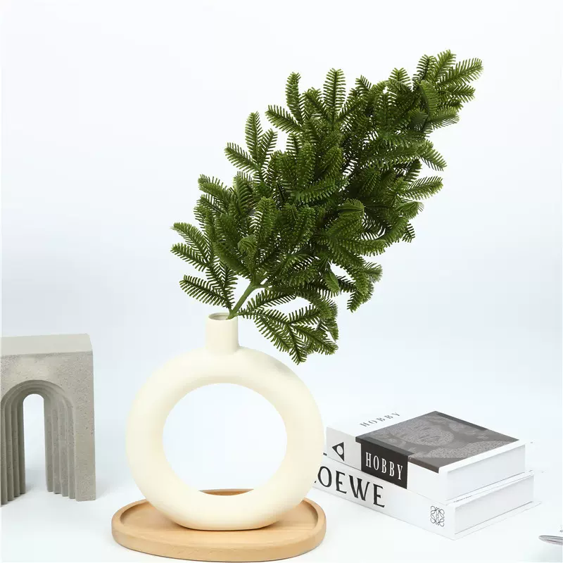 跨境亚马逊新款人造PE仿真绿植圣诞松针枝圣诞树DIY装饰配件摆件