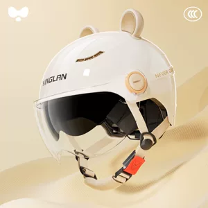 Yinglan Helmet B1 with Ear Protection, Dual Visors for Men and Women, 3C Certified, Suitable for All Seasons, for Electric Scooters and Motorcycles