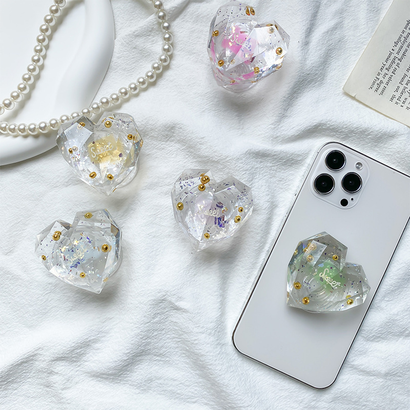 Telefoonhouder met glitterletter en uitklapbare standaard_voghion.com