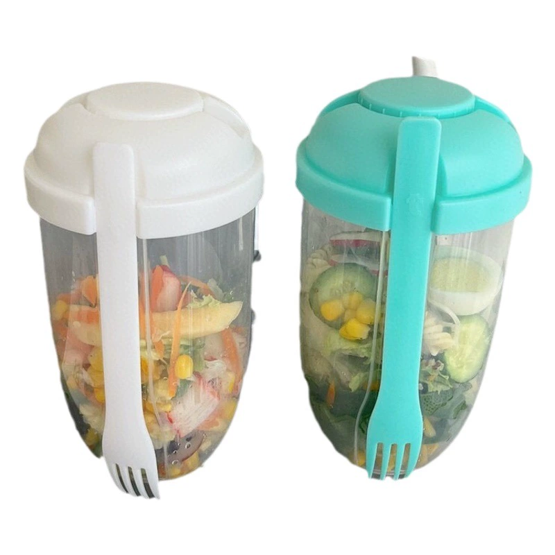 Маленькая Красная книга Завтрак Салат Кубок Мейсон Кубок с крышкой ложки Квашеное молоко Кубок Портативный с вилкой Здоровый с крышкой