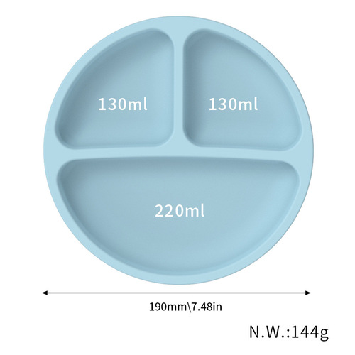 Bestselling Baby Silicone Tableware Plate with Four Reinforced suction cups, Divided Children's Bowl, Baby Food Bowl