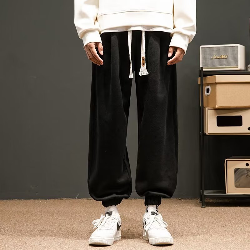 Pantalones casuales de todo fósforo pantalones casuales de pierna recta sueltos para hombre 2024 pantalones con corsé para hombre de moda