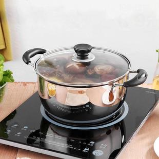 Cassette Stove Hot Pot Outdoor Pot Non-Stick Double-Eared Soup Pot Stainless Steel Household Gas Hot Pot Outdoor