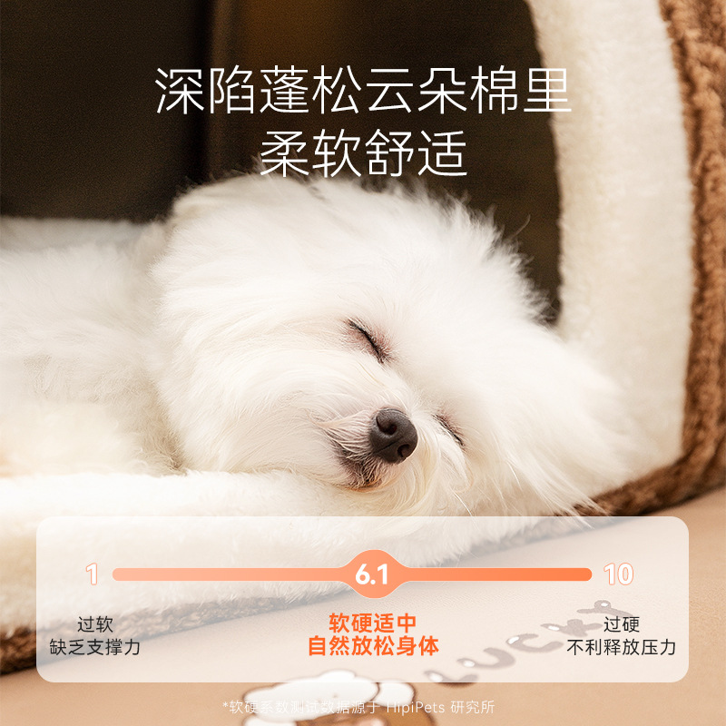 Otoño y invierno perros pequeños perros gatos osos tridimensionales casa de arco perros nido gatos perros grandes mochilas mascotas nido