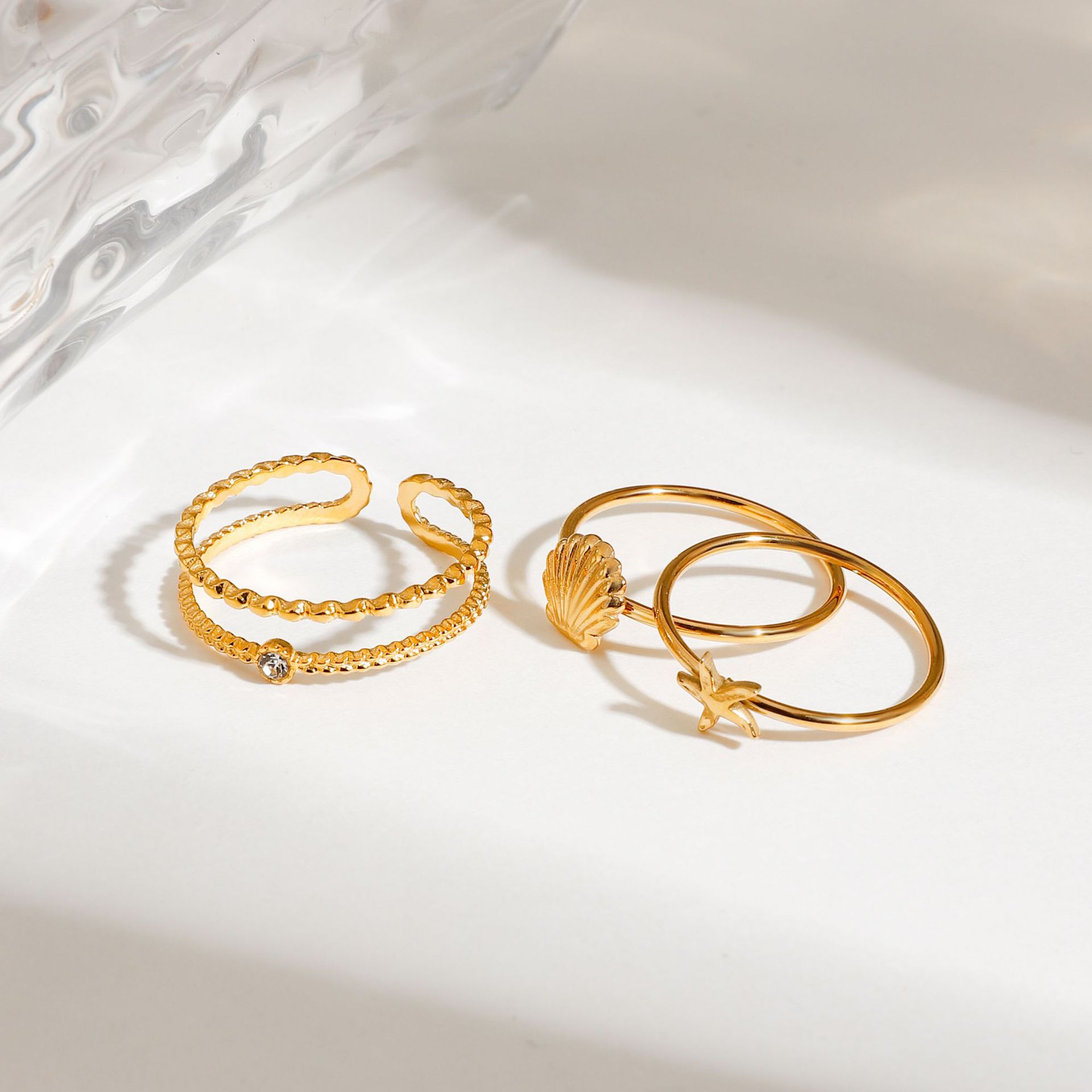 9g Weight Rings Classification One Size Ring Size 1 Piece Quantity Holiday, Daily Occasion 304 Stainless Steel Material Geometric Pattern All Seasons Season Women's Gender Plating Design Retro, Classic Style Style Wholesale Jewelry Retro Classic Style Geometric 304 Stainless Steel Plating Rings 9