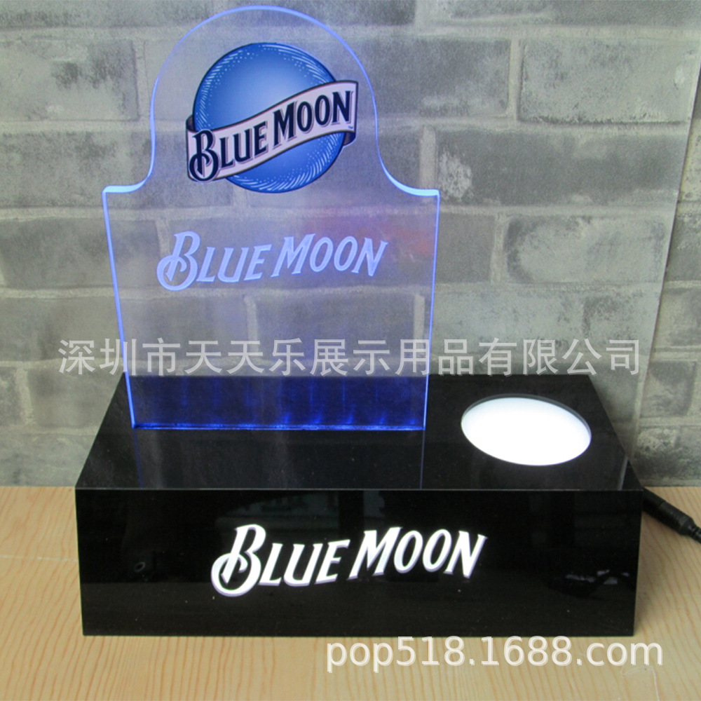 厂家直销优质LED酒灯箱鸡尾酒亚克力展示架有机玻璃啤酒 陈列架