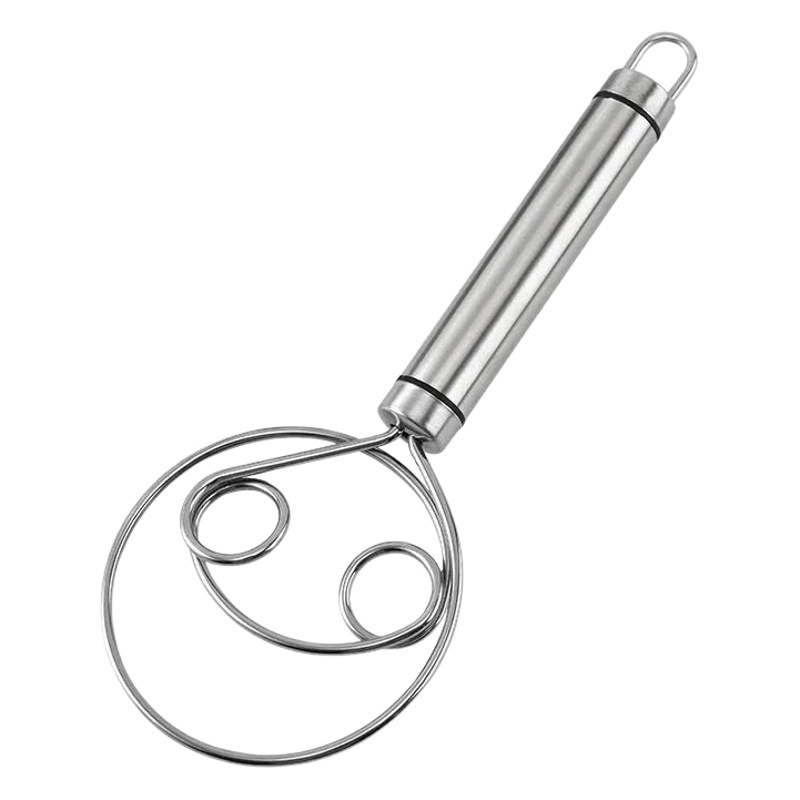 Mezclador de masa de acero inoxidable 304 licuadora de harina de grado alimenticio bobina de mano masa palo mezclador de masa artefacto