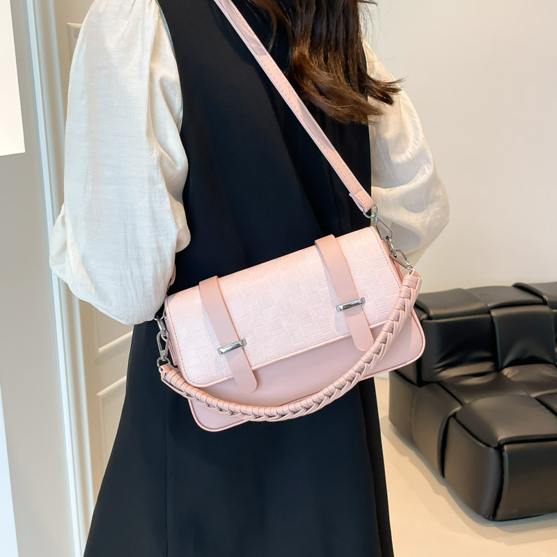 小众手提邮差包包女2025秋冬新款简约洋气百搭休闲单肩斜挎小方包|undefined
