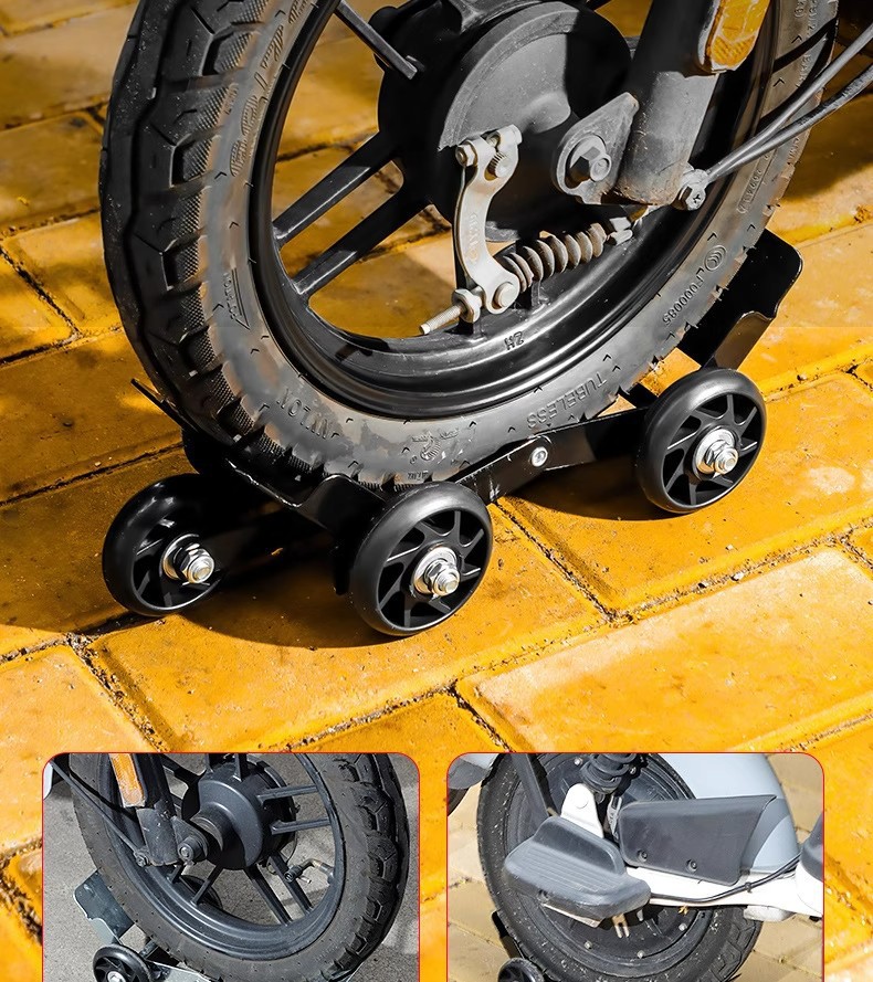 Electric scooter flat tire booster, three-wheeled electric motorcycle flat tire emergency assist towing device, self-rescue tool for riding
