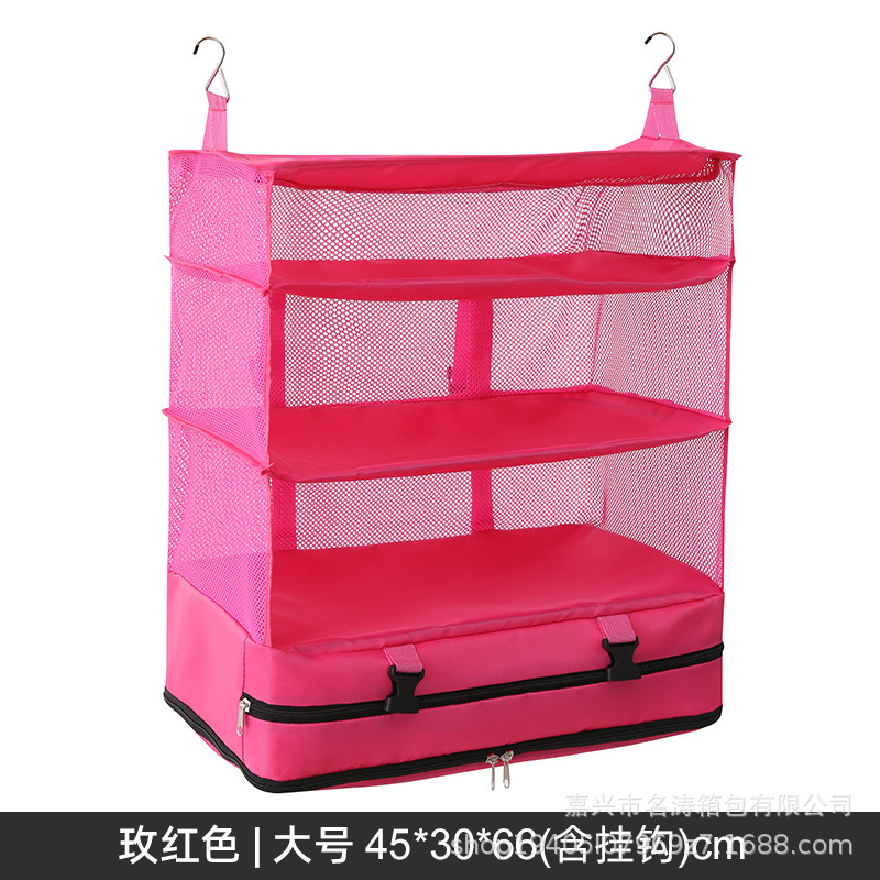 Bolsa de almacenamiento de artículos diversos montada en la pared para ropa y ropa, bolsa colgante de tres capas, bolsa colgante para libros, bolsa de almacenamiento práctica