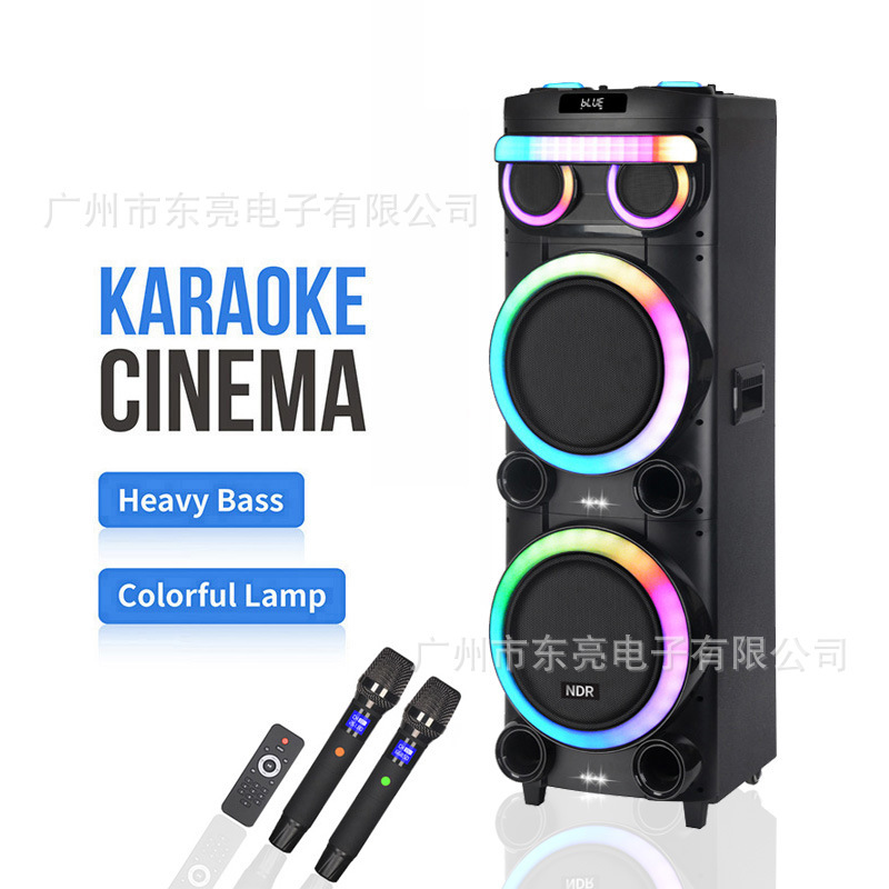 Ndr-21280 Foreign Trade New Super High Power 100W High and Low Sound 12V/14Ah Battery Trolley Speaker