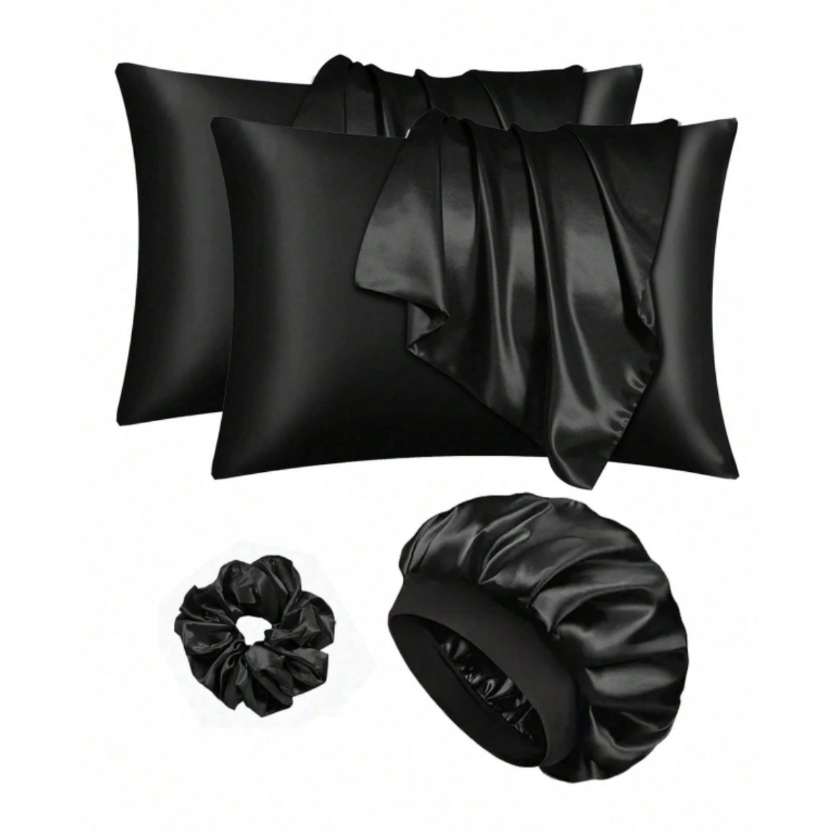 Comercio exterior transfronterizo sobre de color sólido imitación seda almohada funda de seda seda seda satin y piel almohada de sueño individual image 17