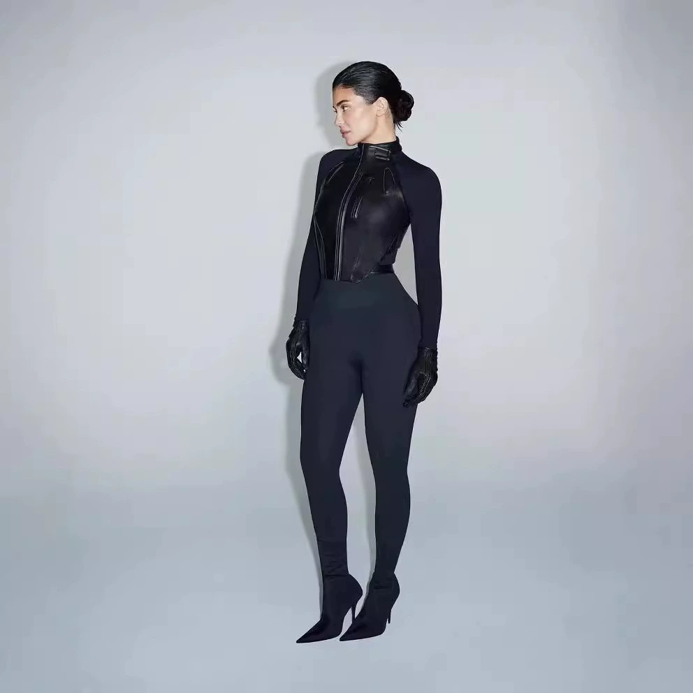KHY KYLIE та же длинная шея - удлиненные длинные брюки формирующая куртка серия Drop002 круглый вырез лыжная одежда база женская