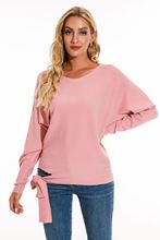 原创欧美外贸2021新款亚马逊加肥加大码不规则系带宽松打版毛衣女