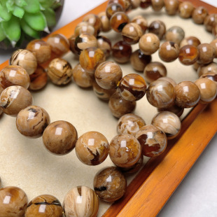 Genpo Natural White Root Cave Amber Beeswax Bracelet Bracelet Wholesale Universal Jewelry Bead Men's Necklace Women's DIY