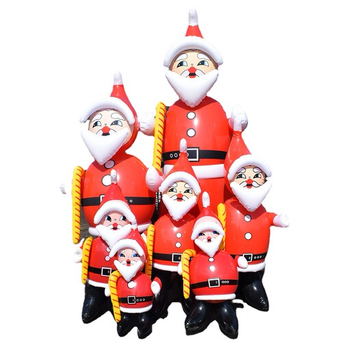 PVC inflatable Santa Claus family portrait doll Christmas ornaments shopping mall store decoration props cross-border supply
