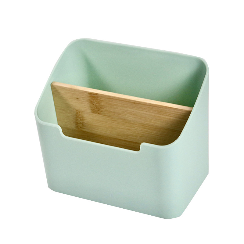 Escritorio de plástico titular de la pluma caja de almacenamiento de oficina en casa acabado creativo al por mayor caja de almacenamiento de control remoto multifuncional