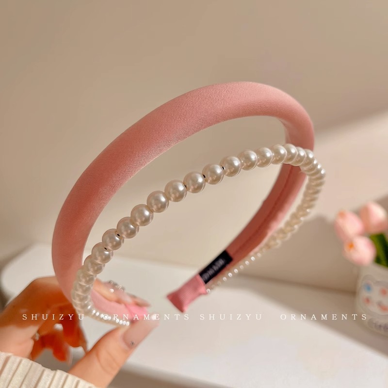 Diadema rosa para niñas 2025, nuevo accesorio para el cabello, diadema ancha para lavarse la cara, diadema de corona alta, accesorio para el cabello de celebridad de internet.