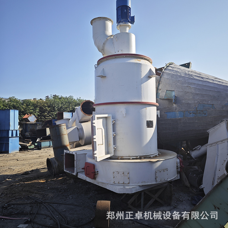 出售一台桂林鸿程1290型雷蒙磨粉机 二手石灰石雷蒙磨超细粉碎机