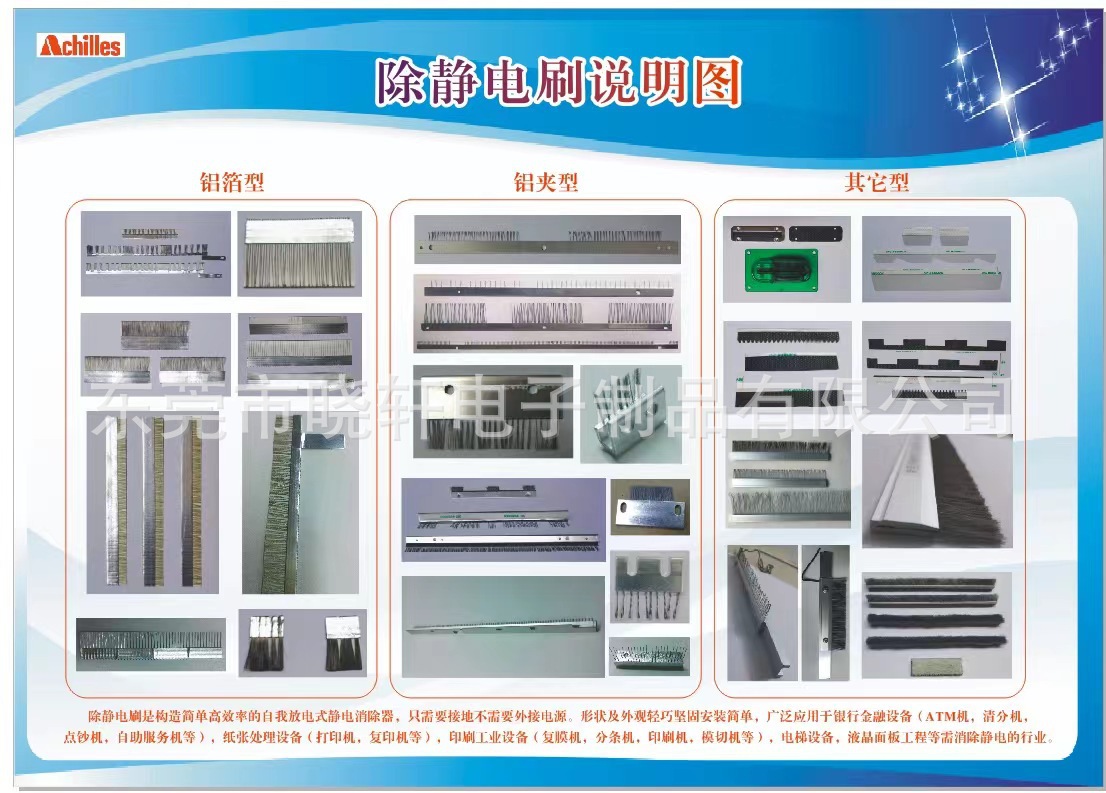 除静电刷样品展板