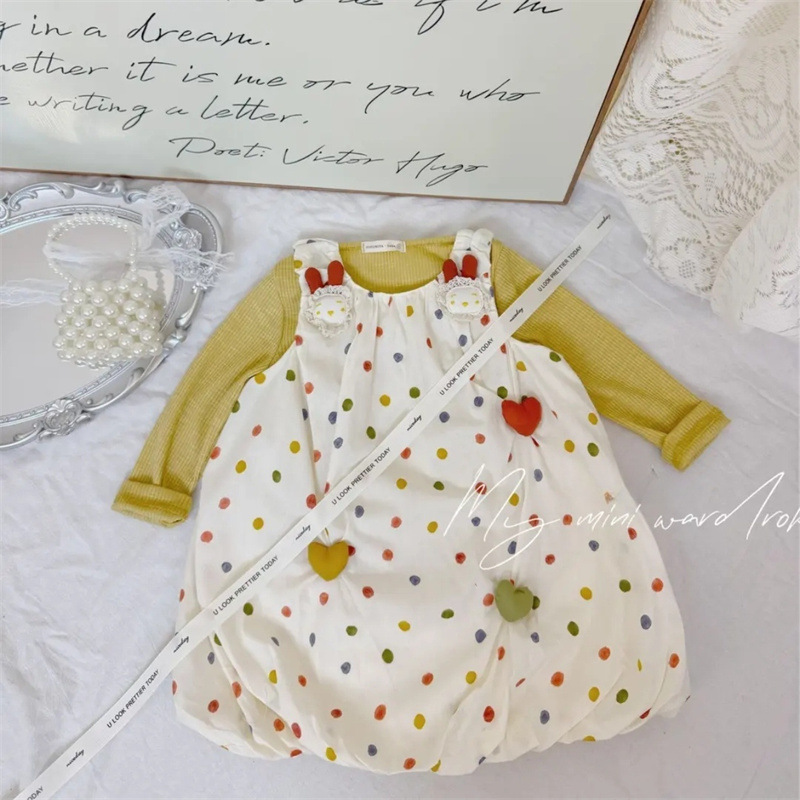 Vestido de siete niñas con limón salado, tesoro femenino de verano, estilo extranjero, lindo conejo tridimensional, amor, capullo, vestido de princesa, falda de chaleco