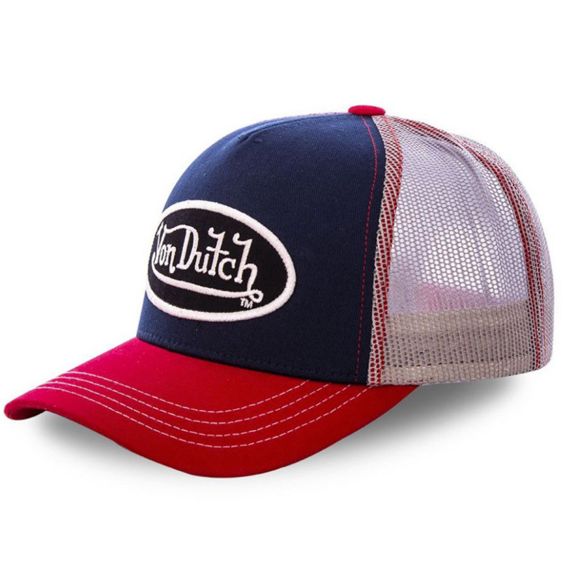 Von Dutch Logo Trucker Cap Navy Red