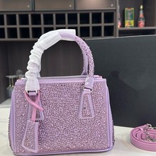 25新款镶满水钻大容量手提单肩斜挎pu时尚腋下托特杀手包晚宴包女