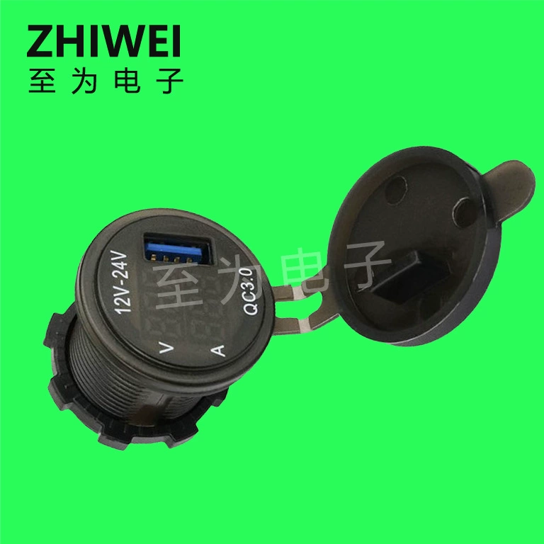Автомобильный вольтметр-амперметр QC3.0, комбинированное модифицированное автомобильное зарядное устройство для мобильного телефона, USB-зарядное устройство, модификация быстрой зарядки