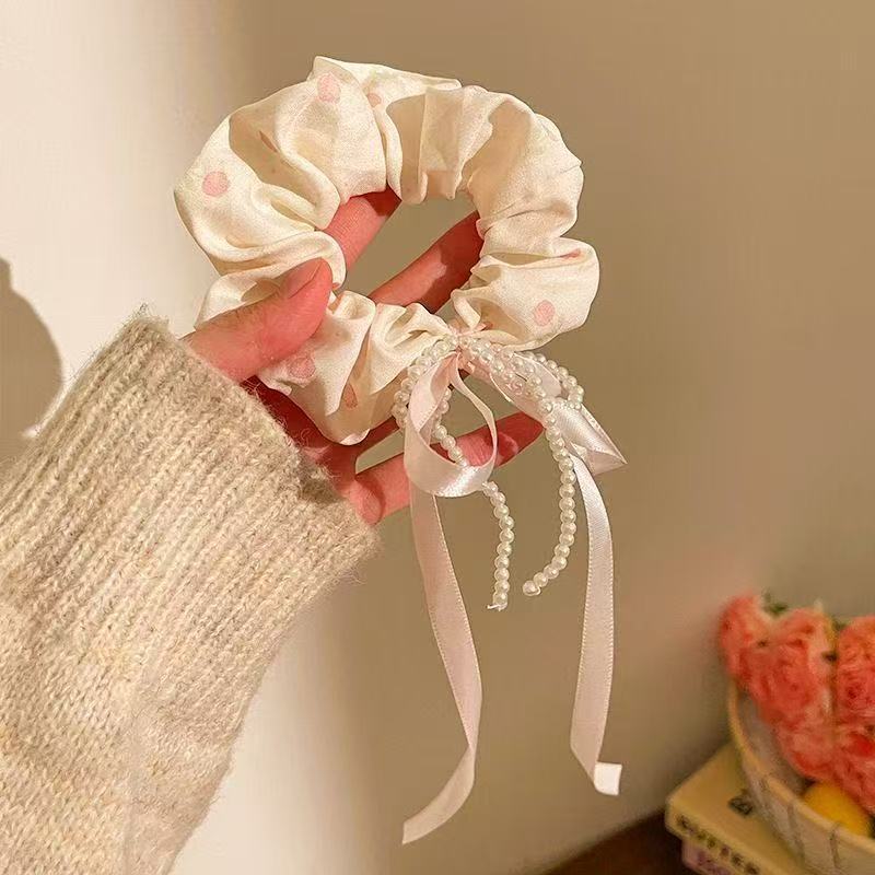 Al hair Ring No. 22 - polvo de cinta sedosa de cadena de perlas