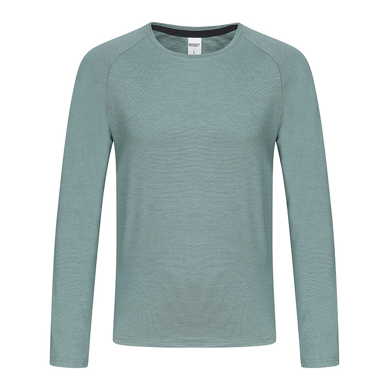 Correr ropa de secado rápido Camiseta de manga larga para hombres primavera y verano nuevo entrenamiento fitness mañana correr ropa deportiva Top baloncesto ropa de ciclismo