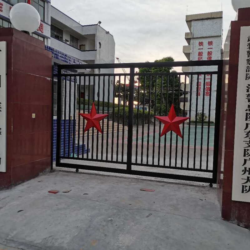 Guangzhou manufacturers make simple unit entrance wrought iron gate double-sided iron three-dimensional large five-pointed star wrought iron Guangzhou manufacturers make simple unit entrance wrought iron gate double-sided iron three-dimensional large five-pointed star wrought iron