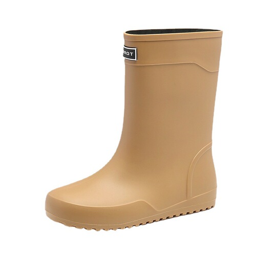 Cross-border fashion rain boots for men, mid-calf outer wear, European and American style waterproof shoes, non-slip kitchen rubber shoes, outdoor fishing shoes for men