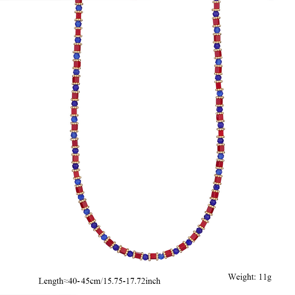 14g Weight Natural Stone Pendant Material Multi Charms Necklace Classification 304 Stainless Steel Chain Material cable chain Chain Type 1 Piece Quantity Holiday, Daily Occasion 304 Stainless Steel, natural stone Material Geometric Pattern Women's Gender Vacation, Simple Style Style Vacation Simple Style Geometric 304 Stainless Steel Natural Stone Cable Chain Multi Charms Necklace In Bulk