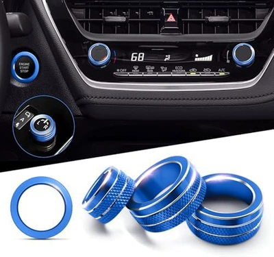 Decorative Ring Sharp Ralink Interior | Other Automotive Interior Supplies - air-conditioning-2-rear-view-1-start-circle-1-blue-4-piece-set