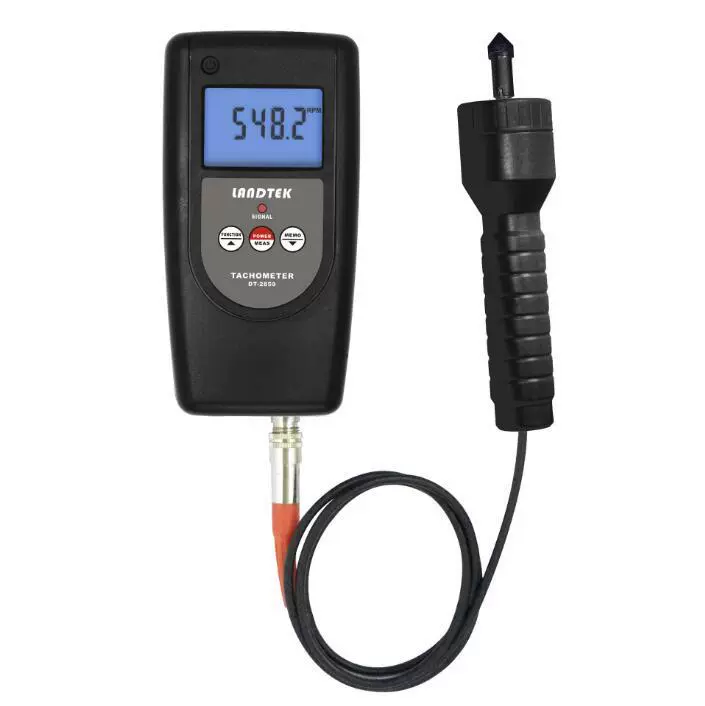 Тахометр DT-2859 используется для измерения скорости, линейной скорости или частоты двигателя.