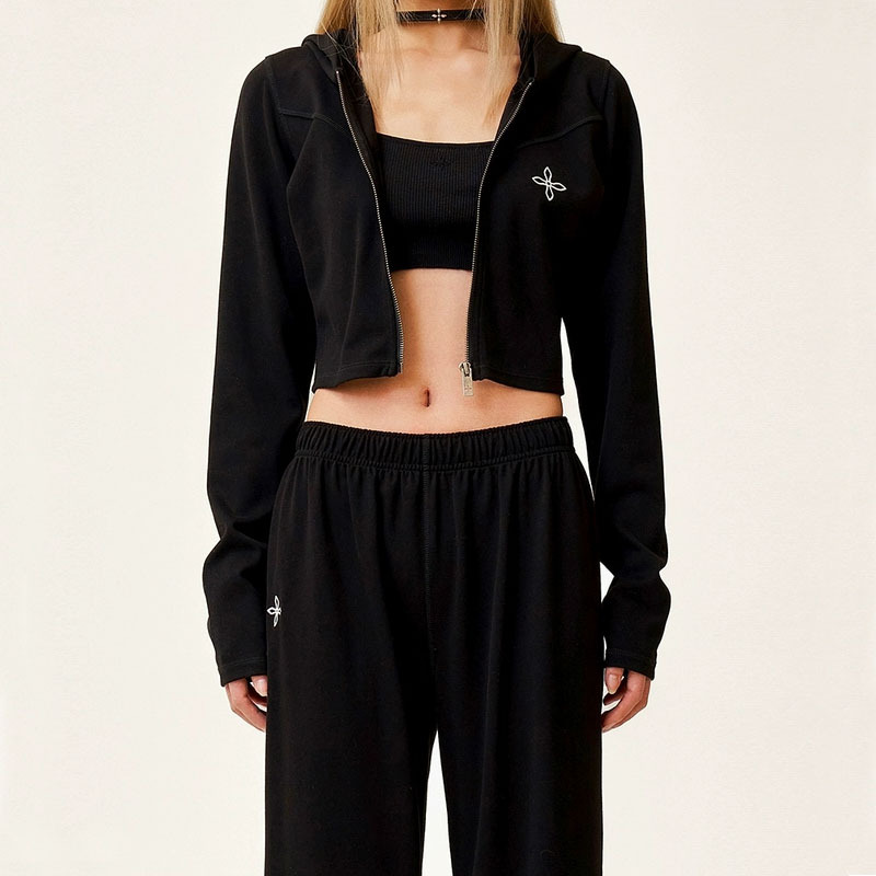 Asmk Casual Morning Jogging Set, Slim-Fit Short Hoodie and Loose Pants Two-Piece Set for Women, New Spring Style